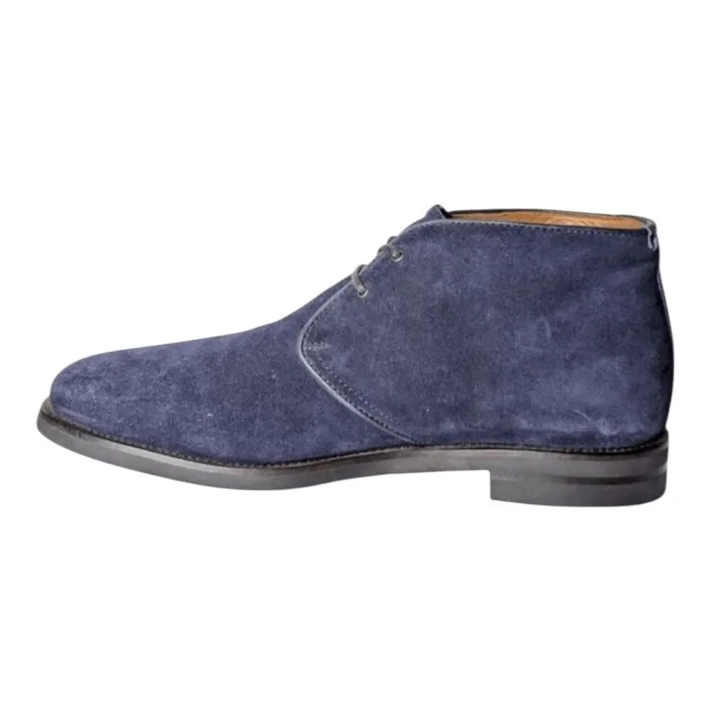 AQUATALIA Carlos Navy Suede Lace-Up Chukka Boot Size 10.5M